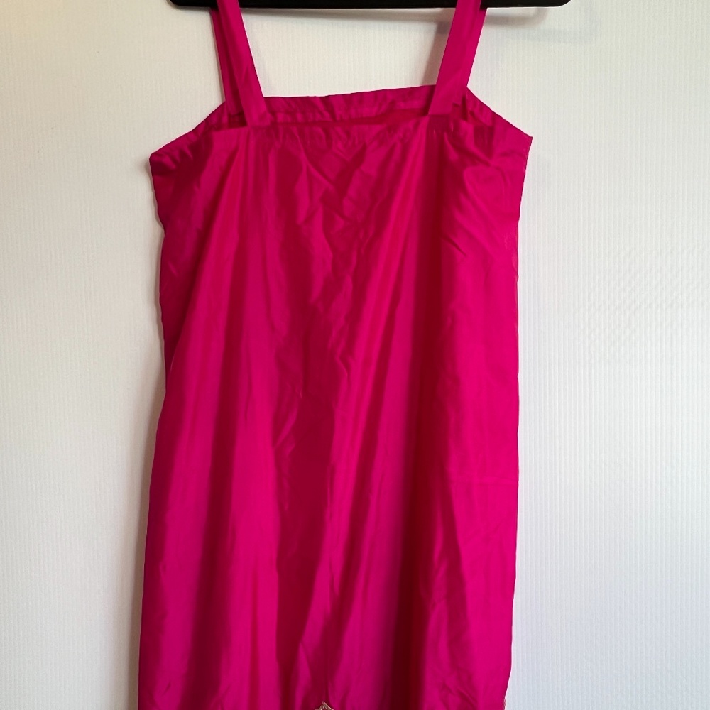 Silk Indian dress with gold embroidered hem